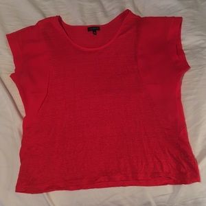 The Limited mixed fabric top